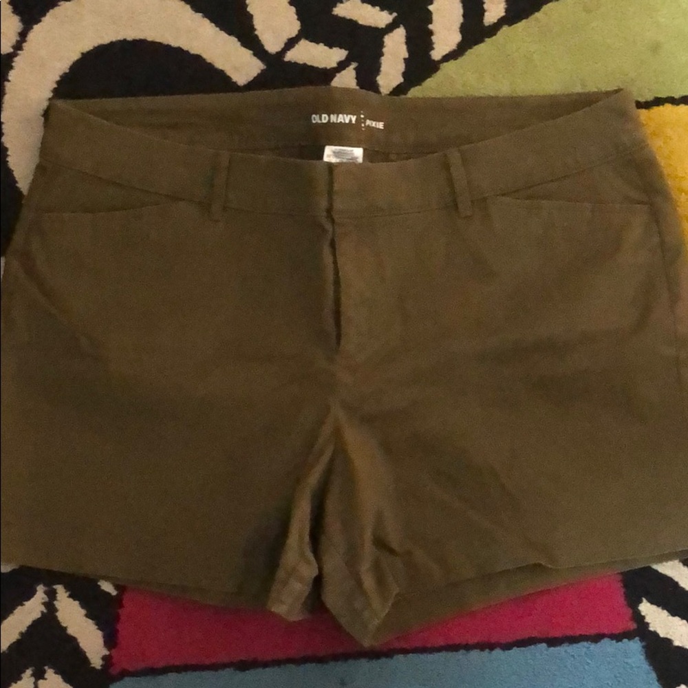 Pixie Shorts-Olive Euc - image 1